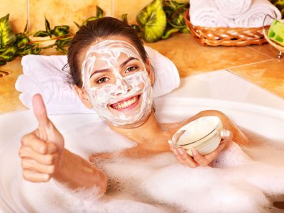 11216902 - natural homemade facial masks at home .